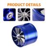 Universal 3In Turbo Cold Air Intake Hose Single Fan Turbonator Fuel Gas Saver