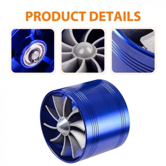 Universal 3In Turbo Cold Air Intake Hose Single Fan Turbonator Fuel Gas Saver