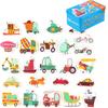 Kids Wooden Jigsaw Puzzle with Iron Box Children Early Learning Metal Box Puzzle Toys Boys Girls Baby Montessori Educational Toy