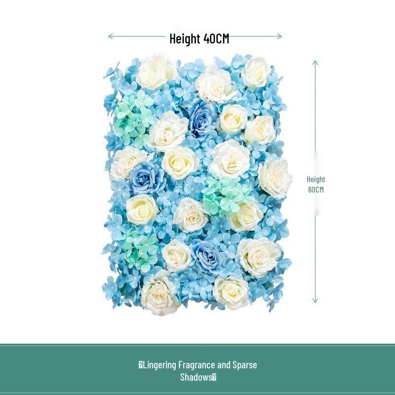 Qixi Festival Rose Flower Wall: Simulated Floral Background for Photography, Indoor Decor, and Wedding Celebrations