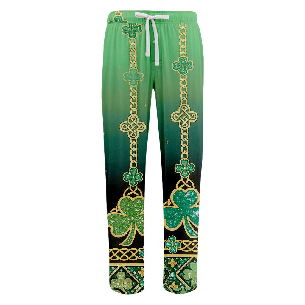 Gestreifte Pyjamahose Nachtwäsche Lässig Kordelzug Elastischer Bund Hose Bequem Gerade Yoga Lockere Hose