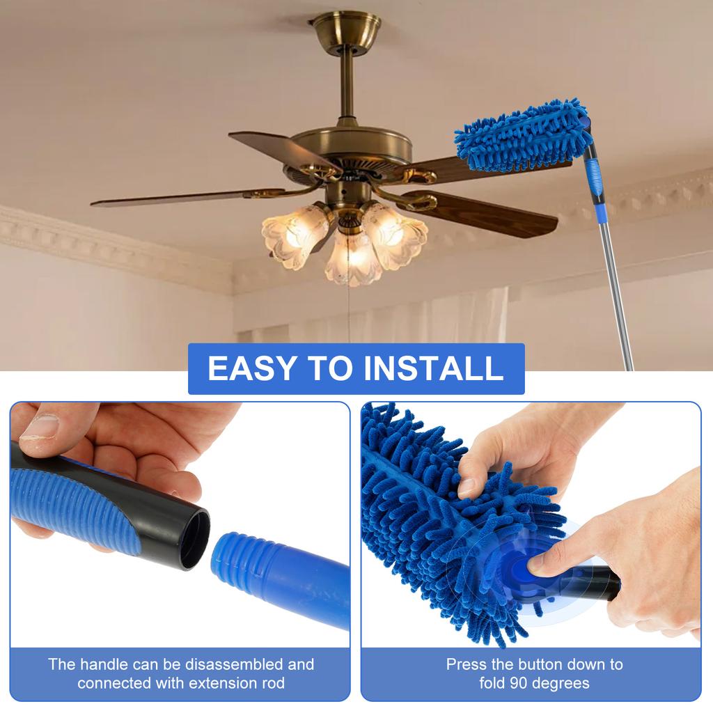 Ceiling Fan Cleaner Duster Bendable Home Cleaning Tool Reusable Flexible Car Duster for Household Appliances Blinds Bookshelves