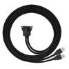 JSER 1m Waterproof Dual USB Extension Latch Mount Car AUX Cable for Dashboard Panel 3.0