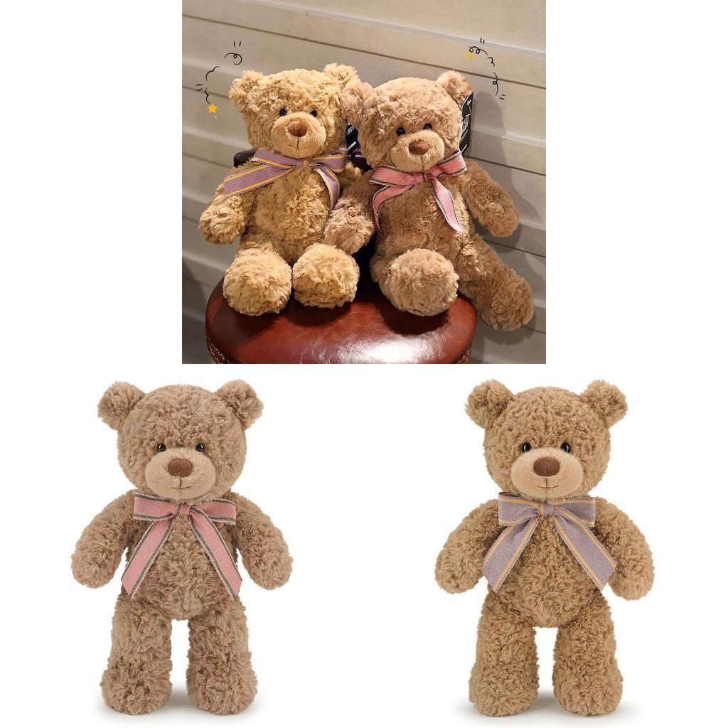 Tie Bow Teddy Bear Plush Toy Cartoon Stuffed Animal Doll Kids Companion Gift