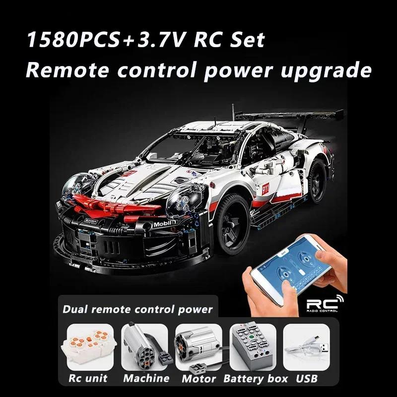 

1600+шт 1:10 собранных строительных блоков, совместимых с моделью 42096 электромобиля, пульт дистанционного управления с подсветкой, подарки на день рождения своими руками NO BOX