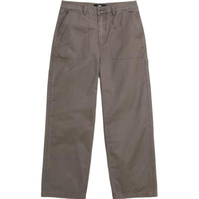 Solid Color Zipper Straight Leg Casual Pants Men Bottoms Olive-Green VN000QS11NU