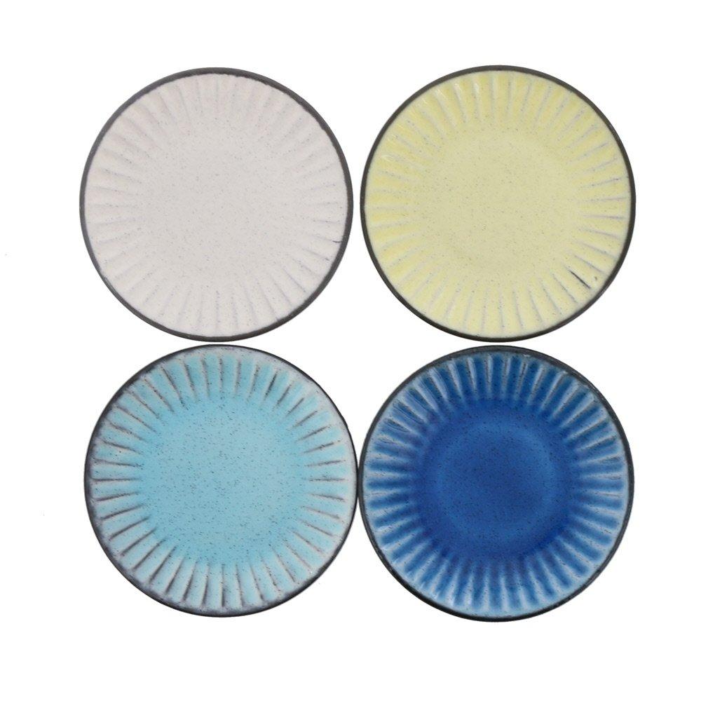 

Tableware East Black Earth Small Set of Shinogi Black Earth Japanese Small Japanese Tableware Set Powder-glazed Plates, 4, 9.5cm, Craze, Tableware,