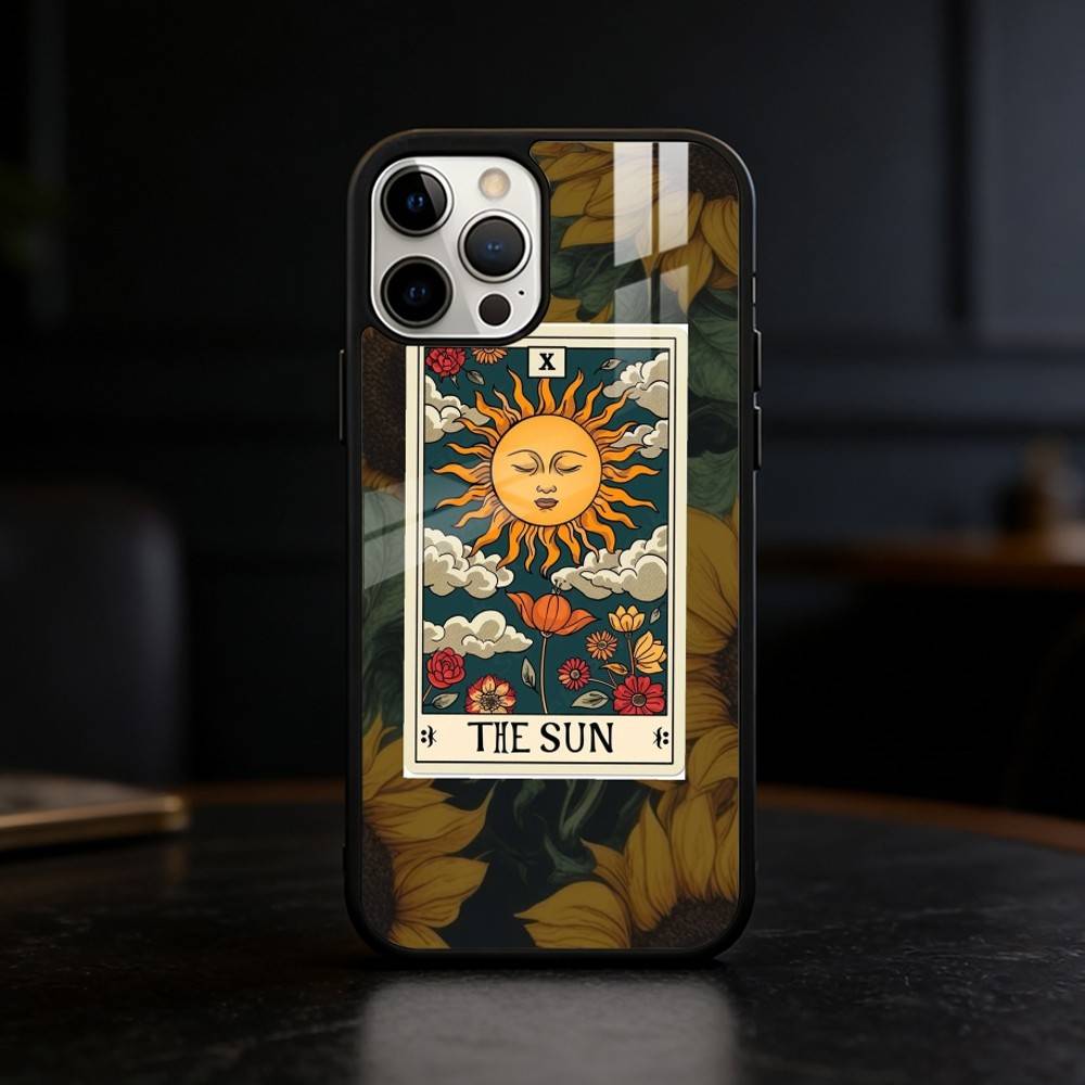 Retro Tarot Sun Moon Stars Phone Case For iPhone 17 16 15 14 13 12 Pro Max Plus for Mirror Wireless Magnetic Cover
