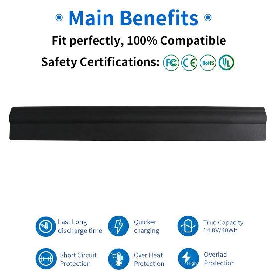 Dell Inspiron 14 15 17 5000 3000 Serisi 5559 3451 3558 3567 5755 5756 5458 GXVJ3 453-BBBQ HD4J0 için 40WH M5Y1K 14.8V Pil