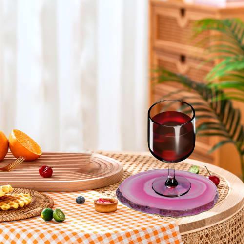 Cabilock Natural Agate Coasters, Creative Design, Round Coasters, Highly Absorbent, Stylish Cup Mats for Offices, Homes, and Bars