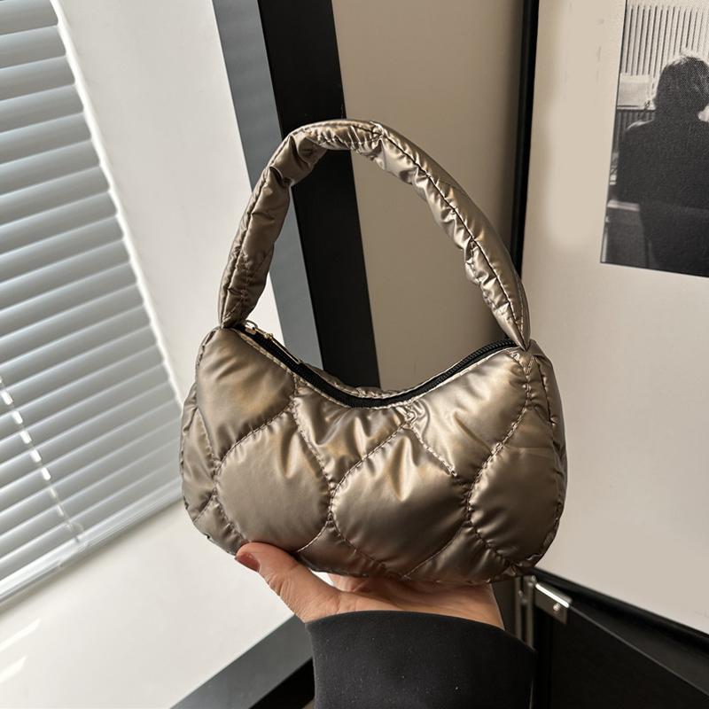 

Женские хлопковые сумки-шопперы большой вместимости с мягкой верхней ручкой с лазерным многоцветным ромбовидным узором зимняя стандартная сумка