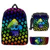 Luxury Novelty Cool Splatoon 3 3D Print 3pcs/Set Student School Bags Laptop Daypack Backpack Crossbody Lunch Bag Pencil Case