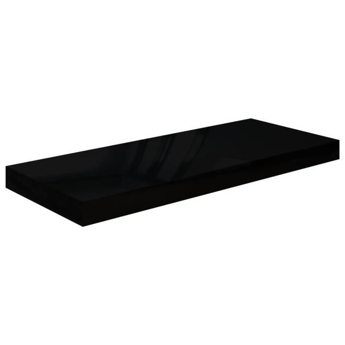 VidaXL Floating Wall Shelf High Gloss Black 60x23.5x3.8 Cm MDF