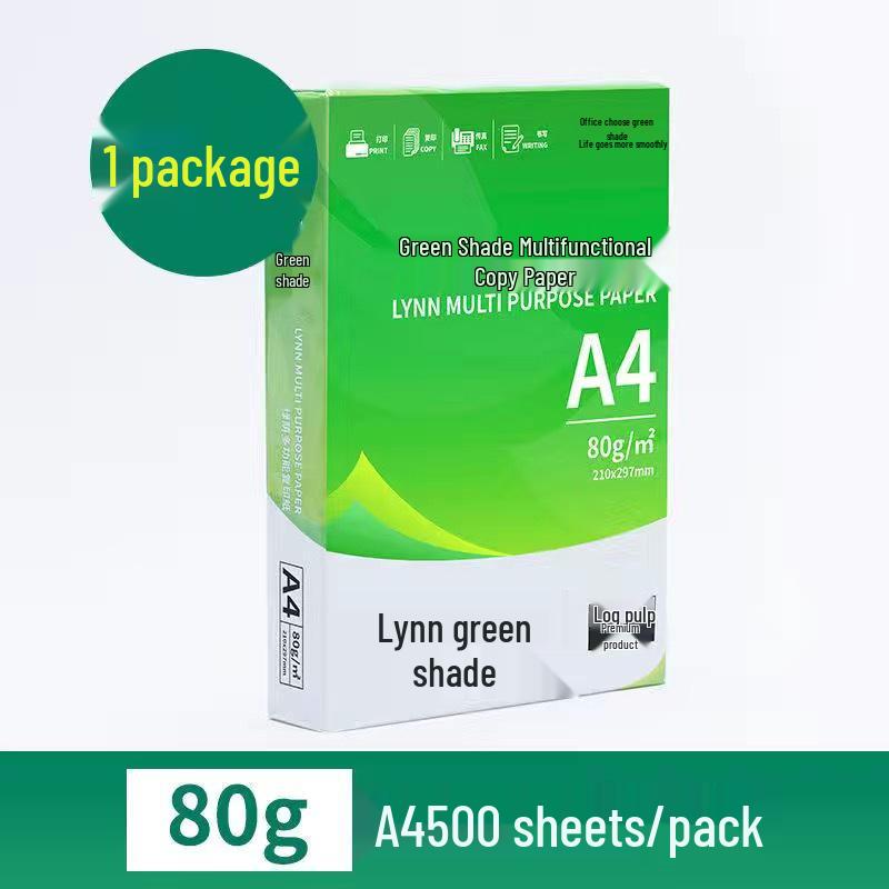 Green Shade A4 Printing Paper, 500 Sheets, 80gsm White Copy Paper for Photocopying and Drafts