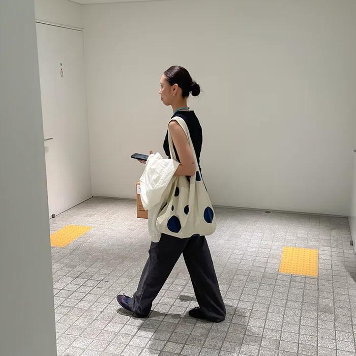 Dot Bubble Bag_Glossy Ivory