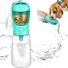 Haustier Hund Wasserflasche Tragbar Lebensmittelqualität Material Hund Katze Reise Haustier Wasserbecher Flasche mit Futterspender Welpen Wasserflasche