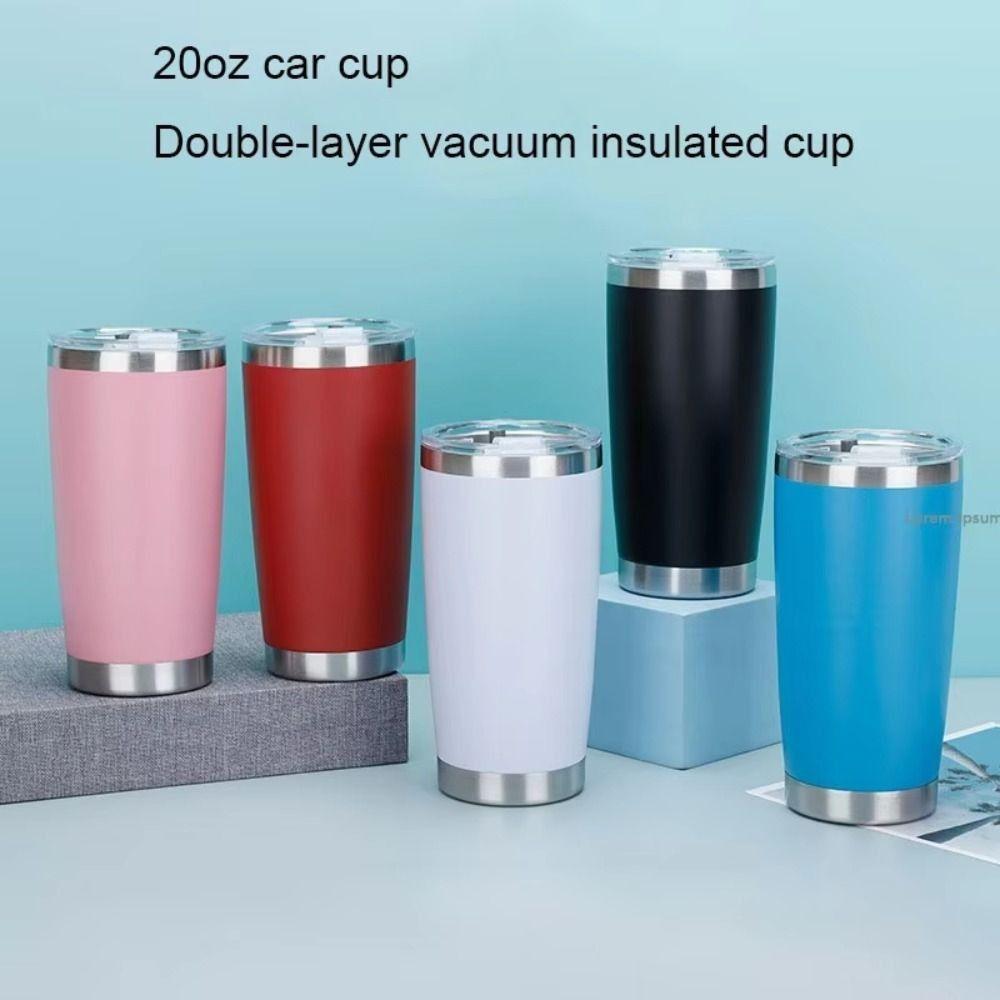 20oz Car Thermos Cup 304 Stainless Steel Tumbler Thermal Mug Insulation Water Bottle  Travel