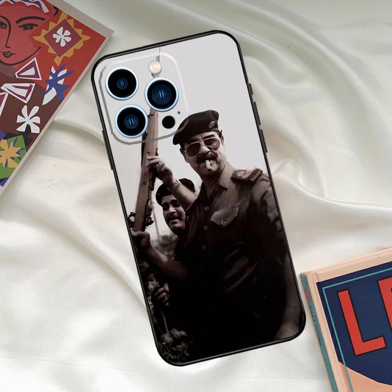 Saddam Hussein Iraq Phone Case For iPhone 16 15 11 12 13 14 Pro Max Mini X XR XS Max Plus Cover Shell
