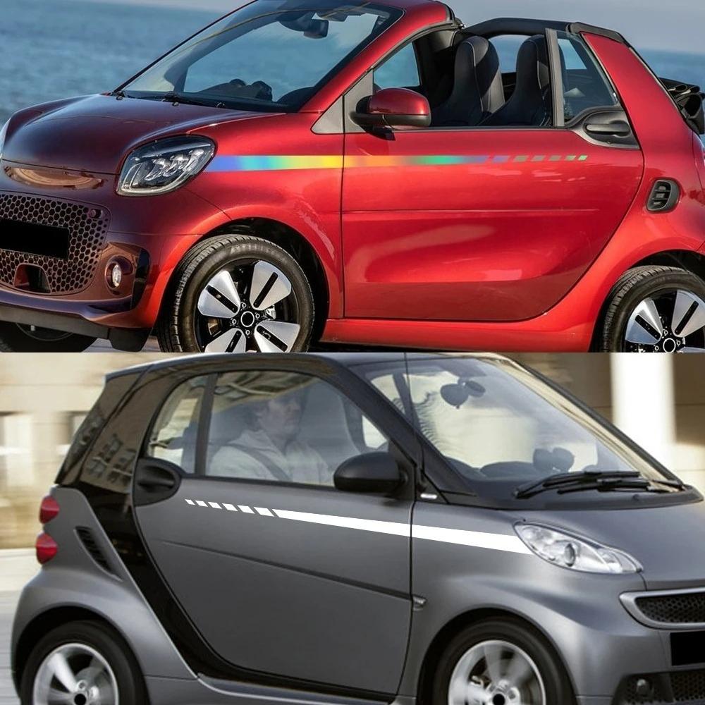 For Smart Car Door Side Stickers Auto Decal Kit Wrapping Vinyl Film Waterproof Vehicles PVC Stickers Car Accessories Exterior