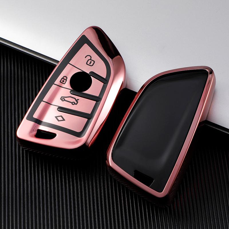 Tpu Car Remote Key Case Cover Shell Fob För BMW G20 G30 X1 X3 X5 X6 X7 G11 G15 F15 F16 G01 G05 1 3 5 6GT 7-serien Tillbehör