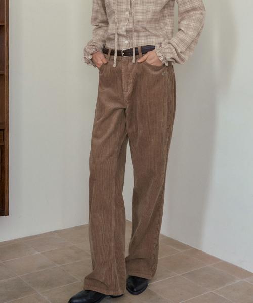 HAINT Hazel Straight-Cut Corduroy Pants 6Col_Beige