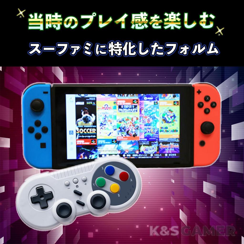 Switch Pro Controller Super Famicom Type Gamepad Compatible with Steam PC [K&SGAMER]