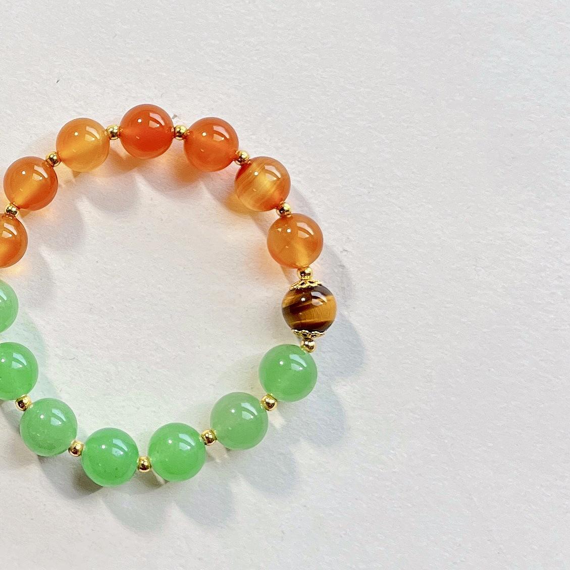 Design Sense Natural Yellow Chalcedony Tiger S Eye Stone Dongling Jade Bracelet Bracelet