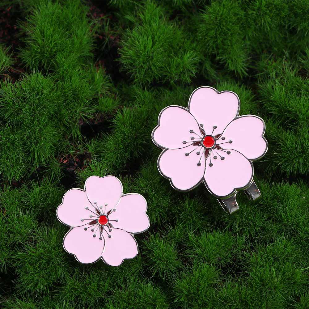Aids Accessories Ball Position Mark Hat Marker Golf Putting Alignment Pink Flower Golf Hat Clip