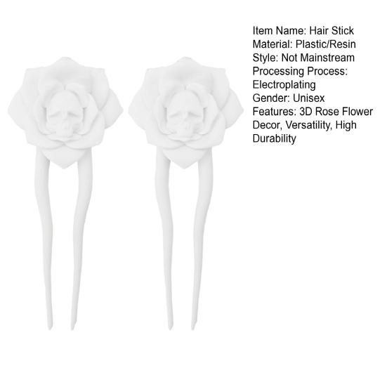 1/2Pcs Hair Stick Skull Rose Flower Shape Hairpin Dark Design Hairpin Weddings Parties Photography Girl Hair Accessories