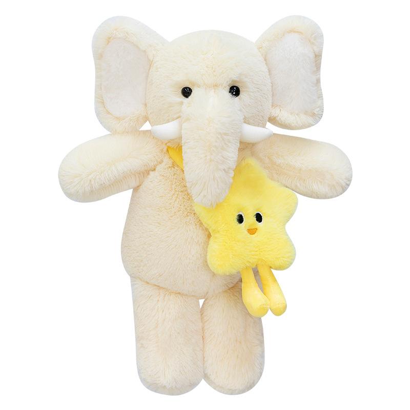 Star Backpack Elephant Plush Toy Cute Elephant Doll Sleeping Pillow Birthday Gift