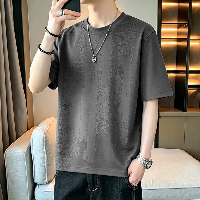 Short-sleeved T-shirt, Round Neck, Half-sleeved Bottoming Shirt, Plus Size Men's Top