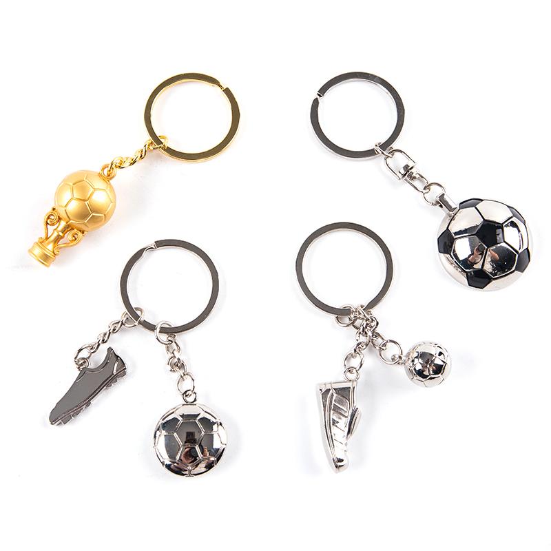 Fußball Metall Schlüsselanhänger Männer Geschenk Schlüsselkette Gold Farbe Fußball und Football