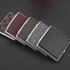 20-Piece Metal Iron Clip Cigarette Case - Creative, Personalized, Moisture-Proof, Pressure-Resistant Leather Holder in New Chinese Style