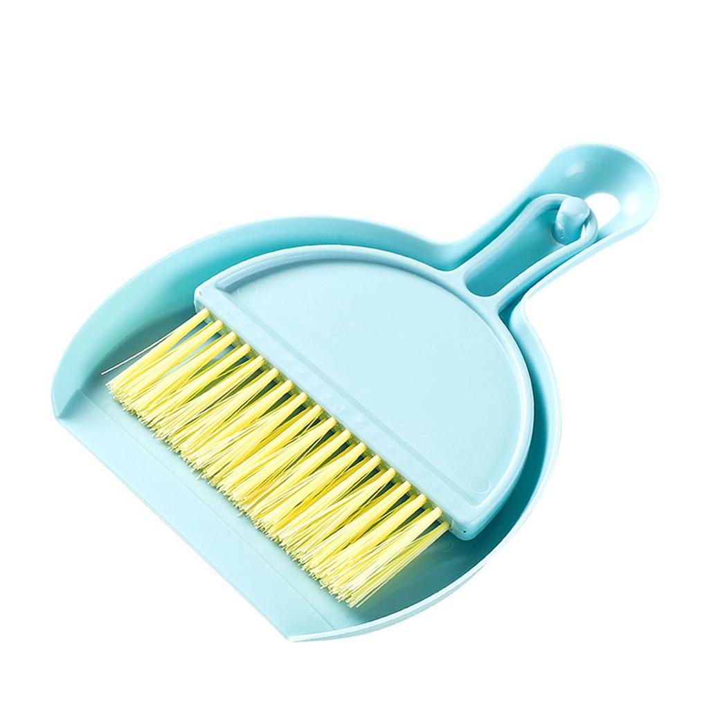 Dustpan Brush Set Compact Multifunctional Table Cleaner Small Broom Dust Pan for Keyboard Cleaning