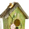 Garden Bird House Spacious Hole Hand-Painted Birdhouse Resin Waterproof Outdoor Hanging Birdhouse Sunproof for Bluebird Hummingbird Finch Cardinals