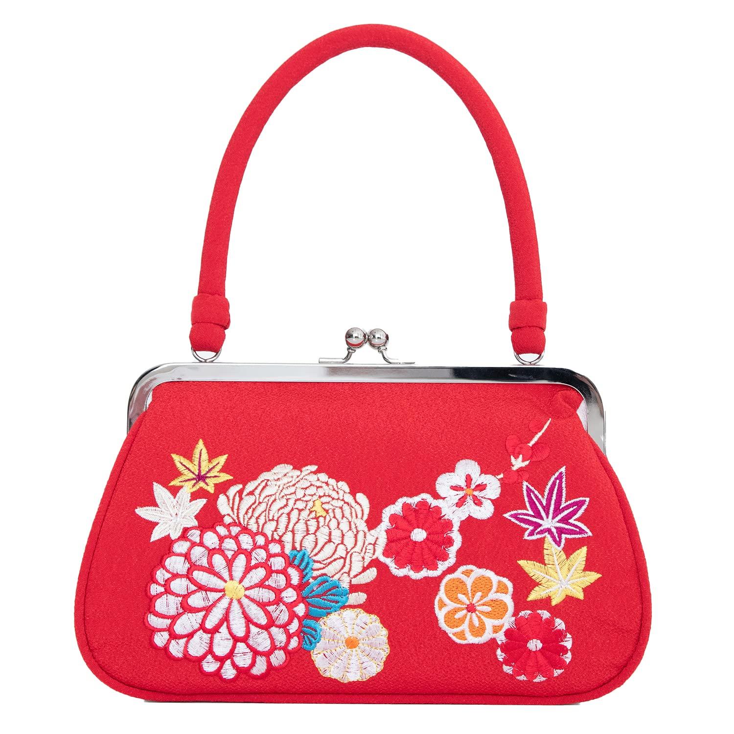 

Bag Embroidery Yumi Katsura Japanese Style Bag [KYOETSU] Women s (1. Red/White)
