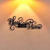Bless This Home Metal Wall Art - Minimalist Iron Sign, Indoor Outdoor Decor, Music Lover Gift