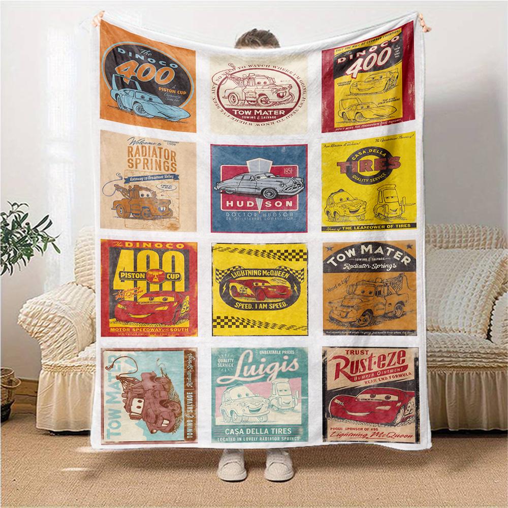 Cars Movie Posters Blanket Soft Throw Blanket For Home Bedroom Bed Sofa Travel Office Solid Christmas Blanket