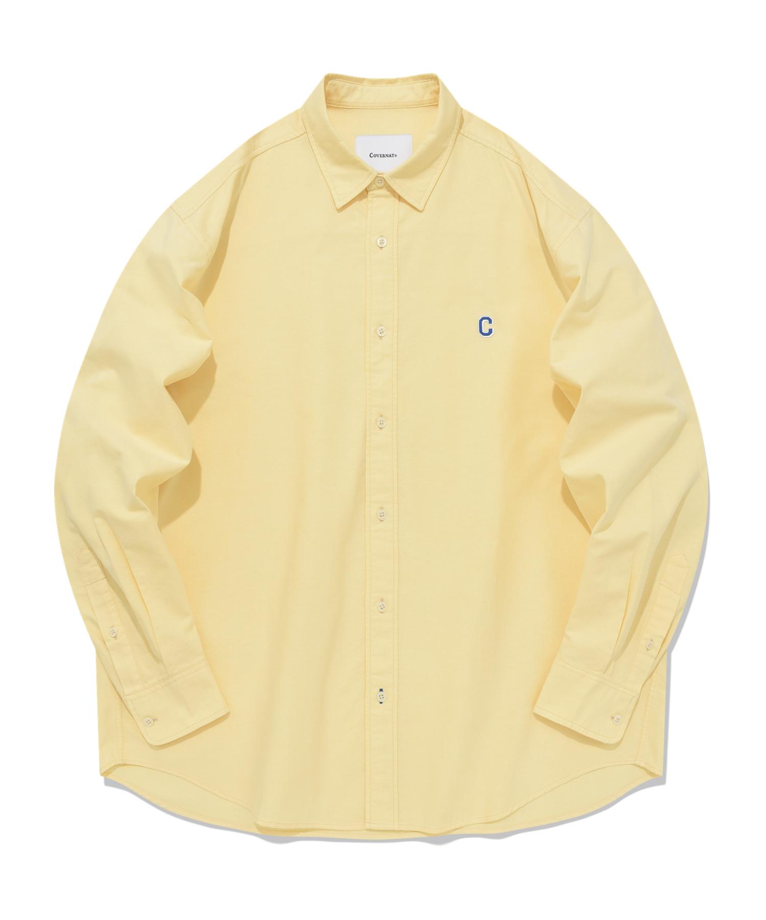Covernat Рубашка Оксфордская с Логотипом C Желтая Yellow/Xl