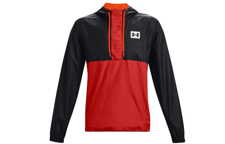 Under Armour Woven Collection Sweatshirts Men s Shiny Red Hooded Moderate Regular 1366301-839 M