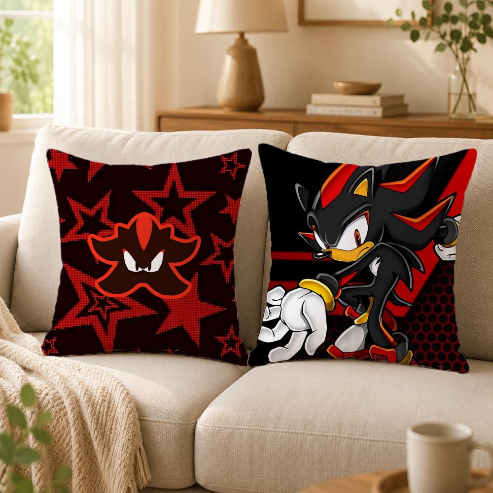 Character S-Shadow The HedgehogS Cushion Cover Double-Sided Printed Pillow Cover Hypoallergenic Dust-Mite Proof