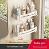 Gunmetal No-Drill Triangular Bathroom Shelf - Space Aluminum Corner Storage Basket