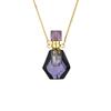 Crystal Perfume Bottle Pendant Necklace Aromatherapy Essential Oil Natural Stone Perfume Bottle Pendant Necklace