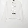 European and American Style, New Women's Clothing, Fashionable, Versatile, Button Details, White Elegant Shirt 0601