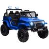 Kids Electric Car with Gentle Suspension, Remote Controllable, LED Lights, Horn, 12V Motors, Made of Plastic and Metal, Blue