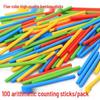 100 Multicolor Bamboo Counting Sticks - Children's Arithmetic Learning Toy