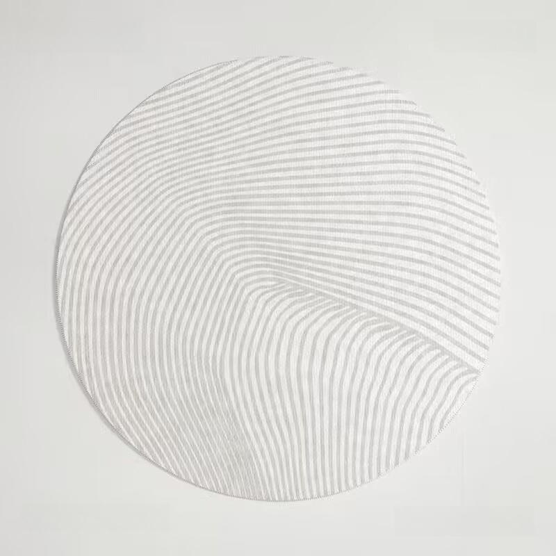 Fluffy Soft Round Lounge Rug Modern Simple Living Room Decoration Striped Carpet Home Anti-slip Mat Thicken Rugs for Bedroom