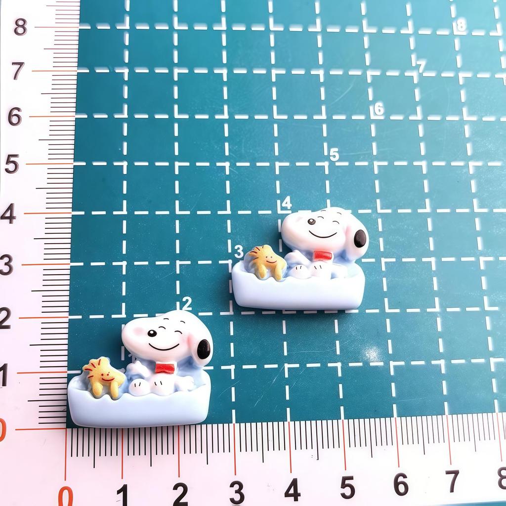 Glossy Cute Snoopy Dog Resin Accessories for Phone Cases & Hair Clips