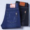 Sommerjeans Herren locker gerade elastisch Herrenhose lässig Slim Trendhose Herbst- und Wintermodelle Tide