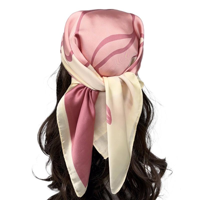 Women Headband Scarf Silk Square Shawls and Wraps Neck Hair Tie Band Beach Hijab Kerchief Head Bandana Female Foulard 70cm